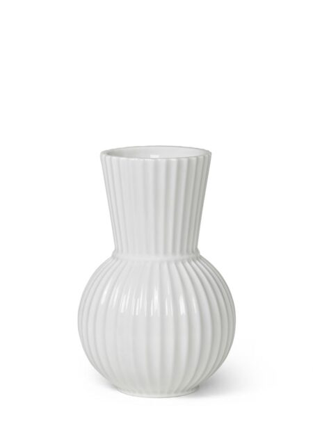 Lyngby Tura Vase H: 18 cm - Hvid OUTLET