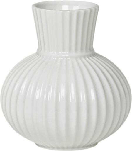 Lyngby Tura Vase H14. 5 Hvid Porcelæn