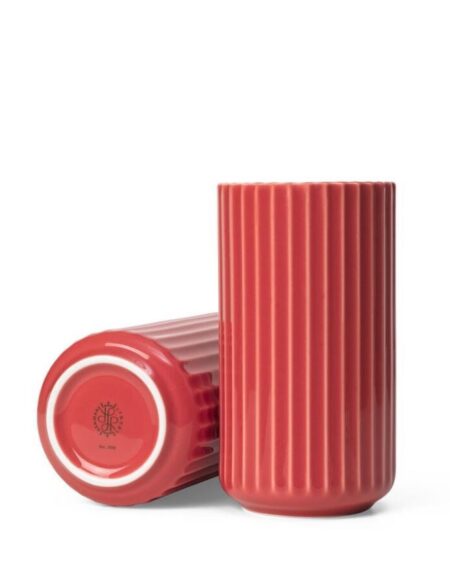 Lyngby Vase H: 15,5 cm - Rød Porcelæn OUTLET
