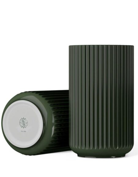 Lyngby Vase H: 31 cm - Mørk Grøn Porcelæn OUTLET
