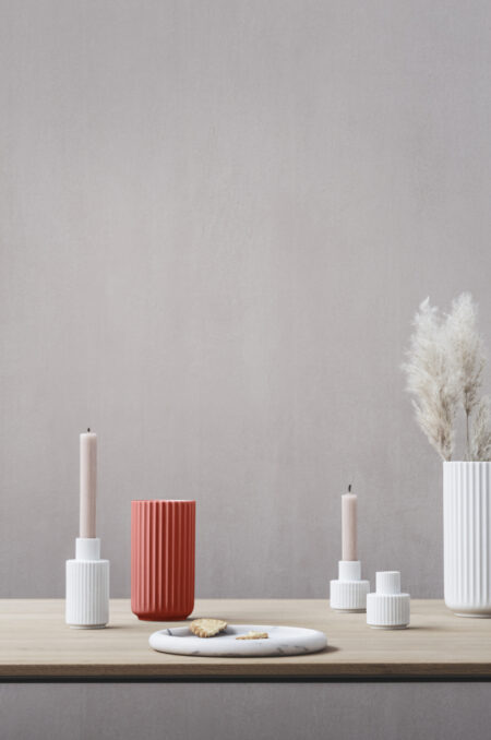 Lyngby Vase H15. 5 cm rød Porcelæn
