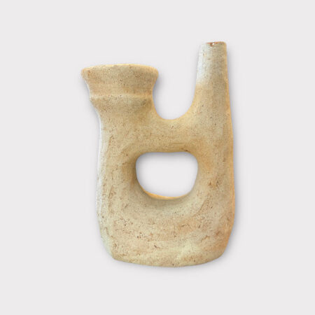 Lysestage & Vase i hvid Tamegroute