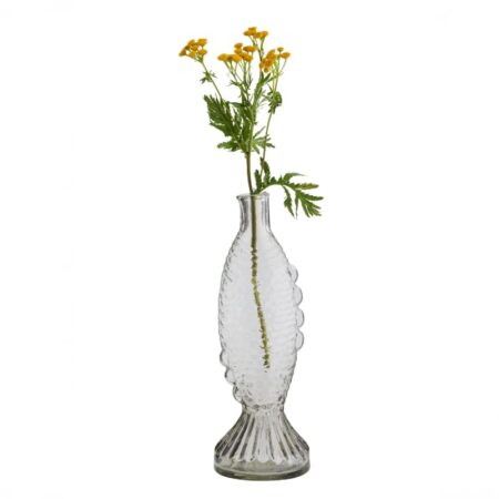 Madam Stoltz Fish Glas Vase - Klar