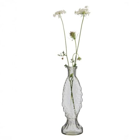 Madam Stoltz Fish Glas Vase - Klar - S