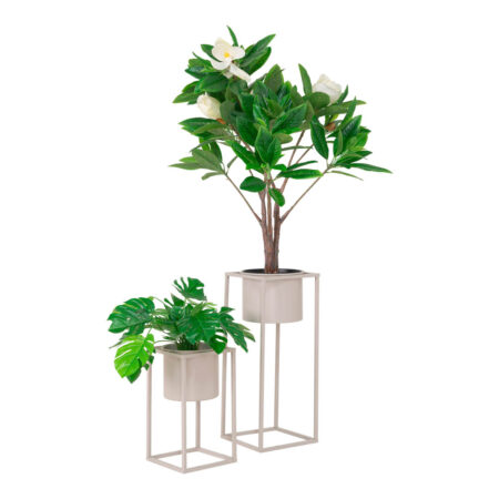 Marla 2 stk. blomsterstandere gråbeige