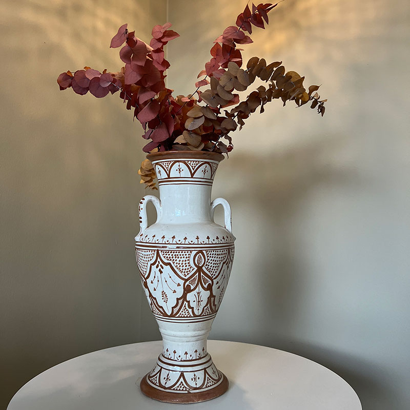 Marokkansk Keramik vase Brun med hanke Marokkansk Keramik vase Brun med hanke
