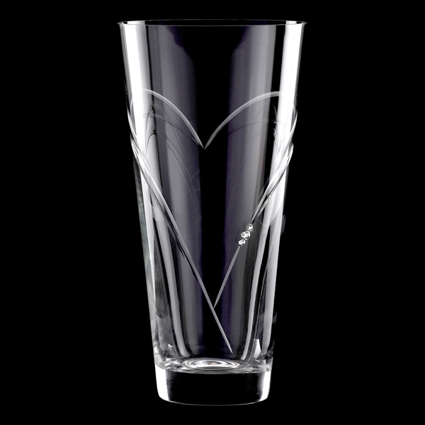 Matrivo Vase med Swarovski krystaller - Two Hearts - perfekt bryllupsgave Matrivo Vase med Swarovski krystaller - Two Hearts - perfekt bryllupsgave