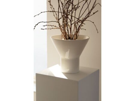 Mazo - KYO Vase - Vase - White - Medium - Ø: 19,5 x H: 21,5 cm