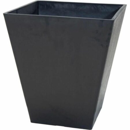 Mega Collections Ecostone Square urtepotte - sort 41 × 45 cm