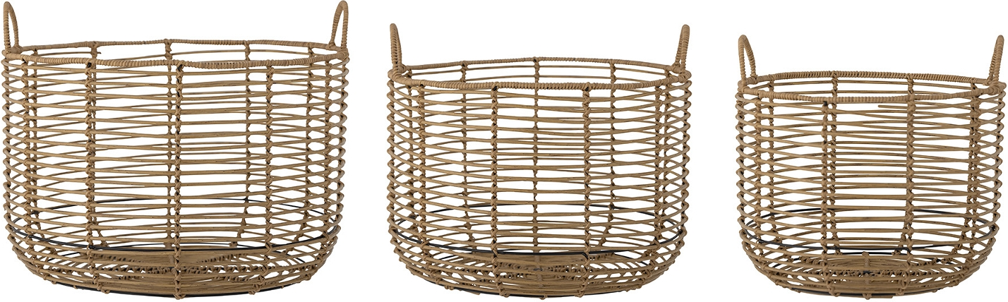 Mekkel, Kurv, natur, polyrattan Mekkel, Kurv, natur, polyrattan