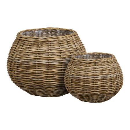 Melaka Kurv - Kurv, Kubu Rattan, Natur, Sæt Af 2