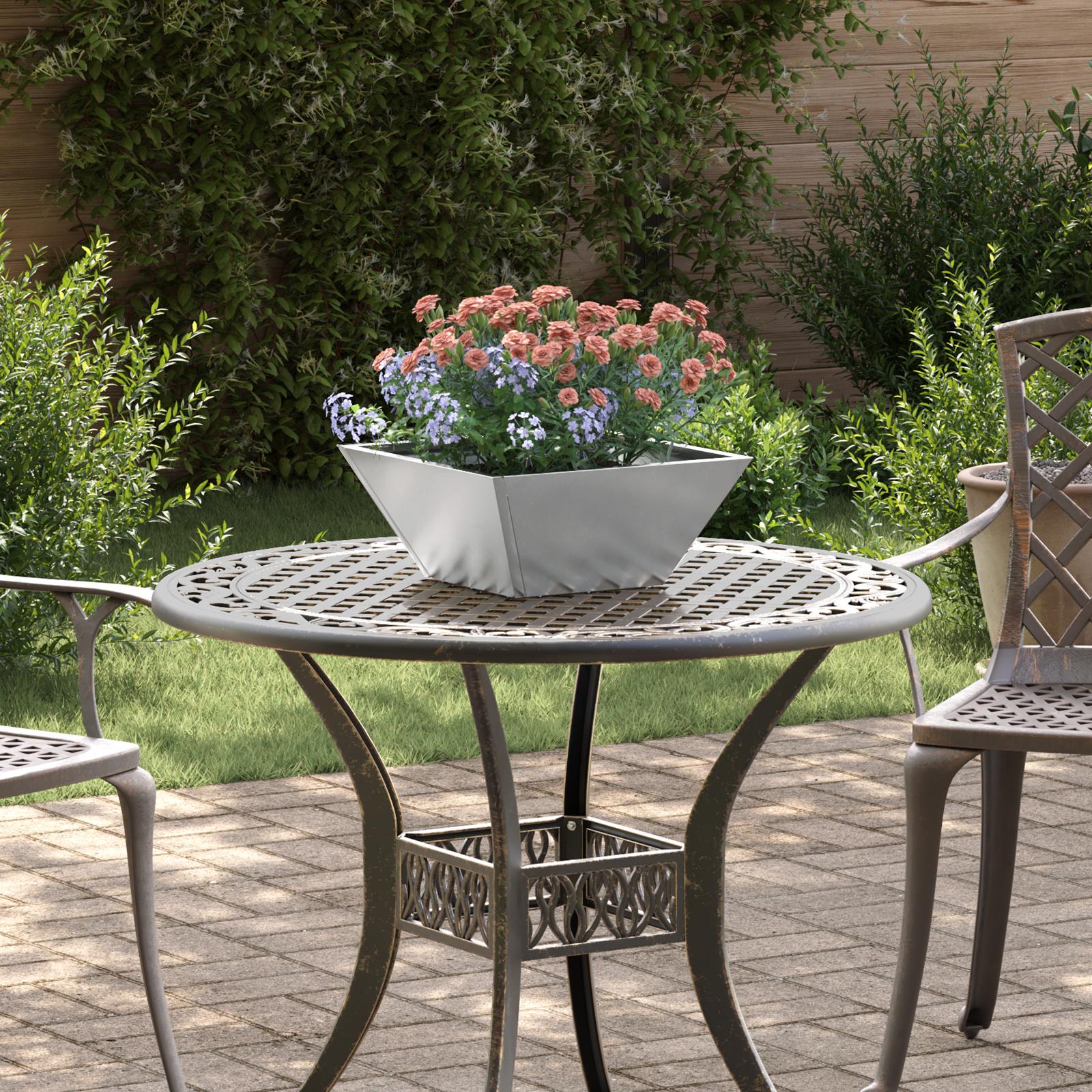 Metal Planter Rustfrit stål 35 x 35 x 15 cm Metal Planter Metal Planter Rustfrit stål 35 x 35 x 15 cm Metal Planter