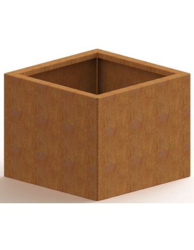Miami højbed med bund H50 x B50 x D50 cm i corten stål