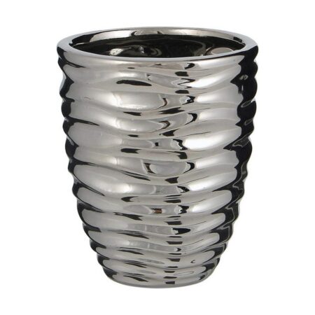 Mica Decorations urtepotte i keramik - sølvfarvet (sæt á 2)