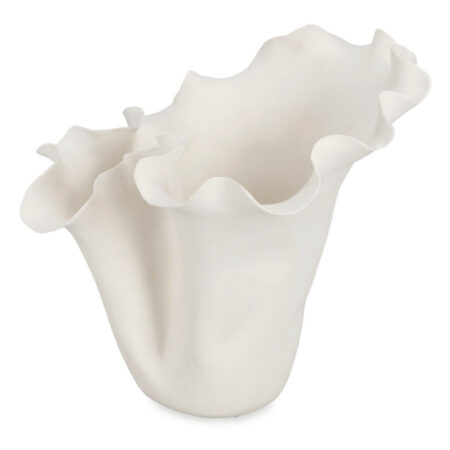 Minde Shaped vase - 27 - hvid keramik