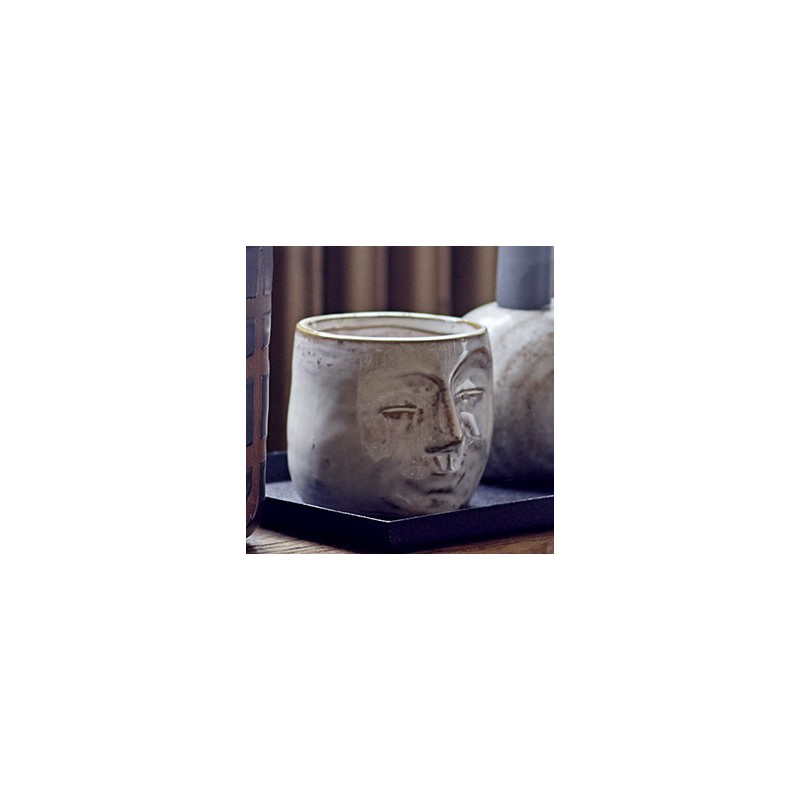 Mini skjuler / vase m/ ansigt "Nowa" - Bloomingville H: 7 cm Mini skjuler / vase m/ ansigt "Nowa" - Bloomingville H: 7 cm