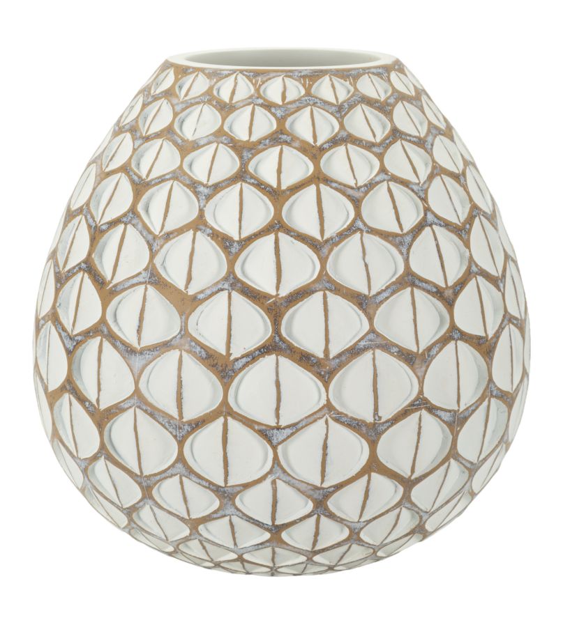 Moderne vase i hvid, polyresin - 27x27 cm Moderne vase i hvid, polyresin - 27x27 cm