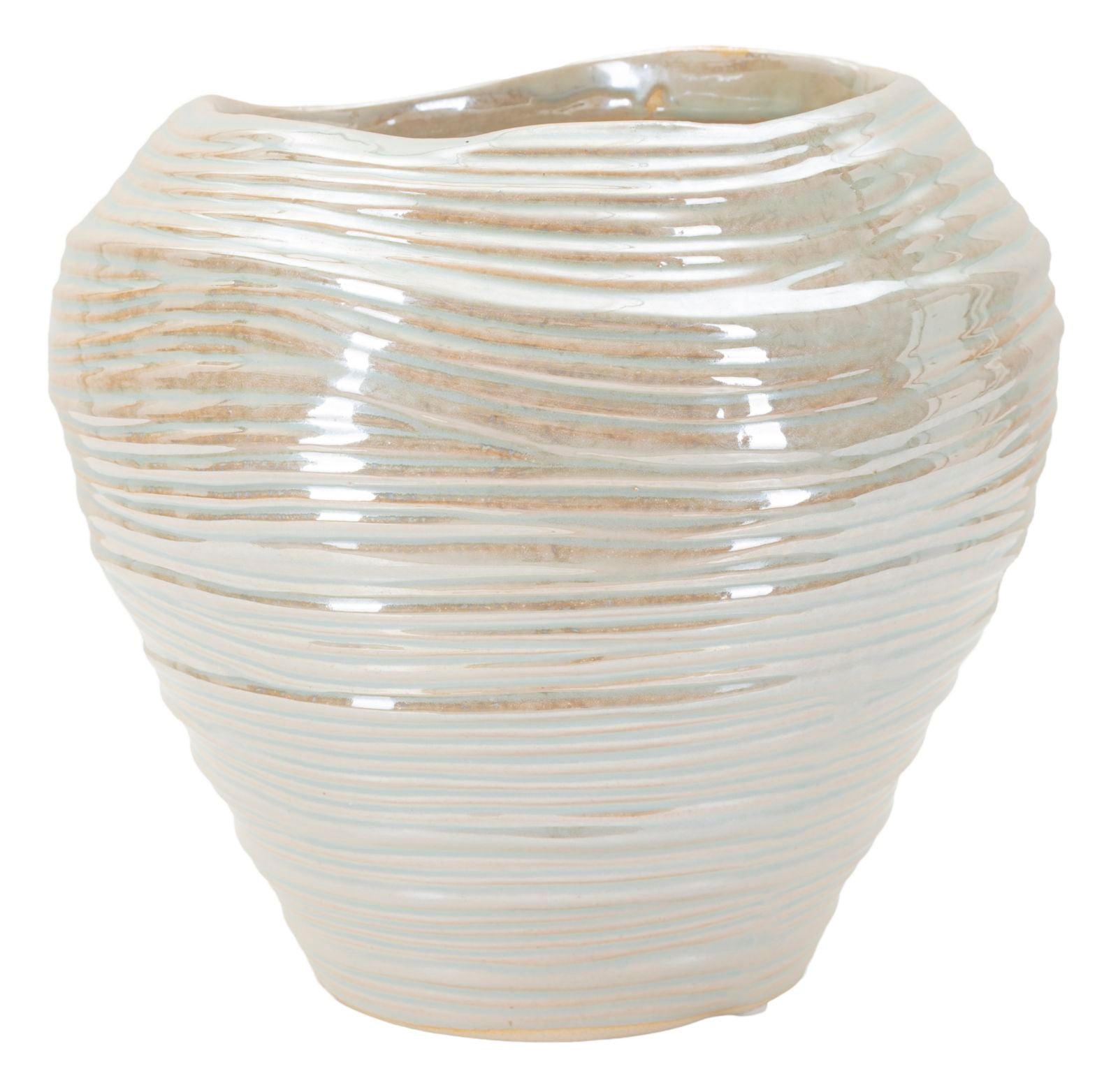 Moderne vase i keramik, perlehvid Moderne vase i keramik, perlehvid