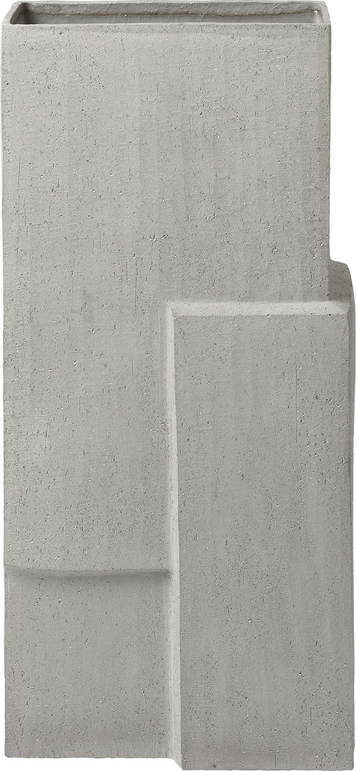 Monolith, Vase, grå, H52x18x28 cm, stentøj Monolith, Vase, grå, H52x18x28 cm, stentøj