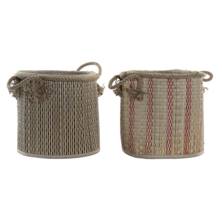 Multibrug kurv 30 x 30 x 36 cm Jute Boho (2 enheder)
