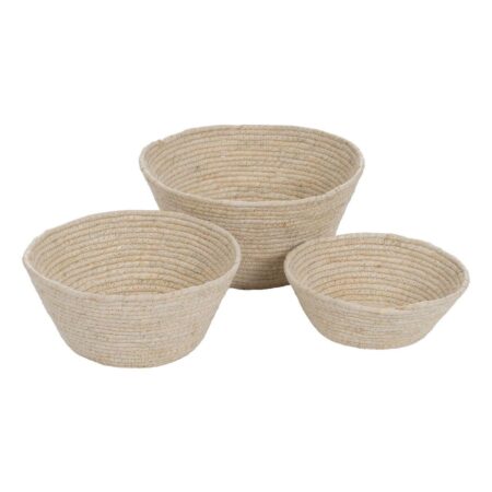 Multibrug kurv Natur Siv 30 x 30 x 15 cm (3 Dele)