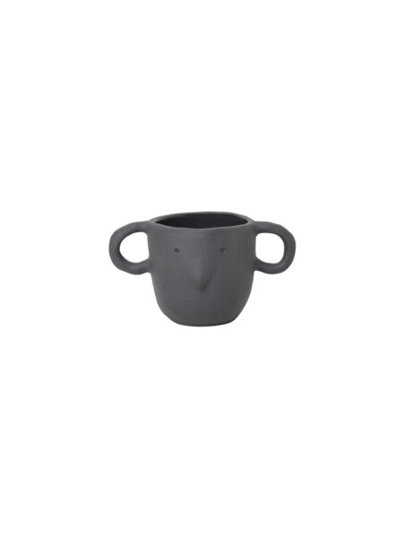 Mus Plant Pot, small fra Ferm Living (Dark Grey)