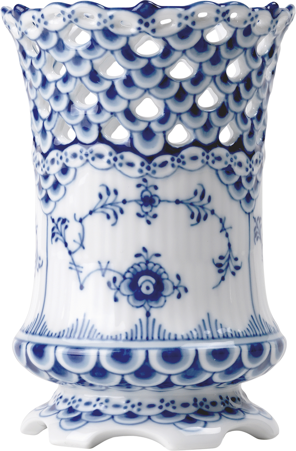 Musselmalet Helblonde Vase 11 cm Musselmalet Helblonde Vase 11 cm