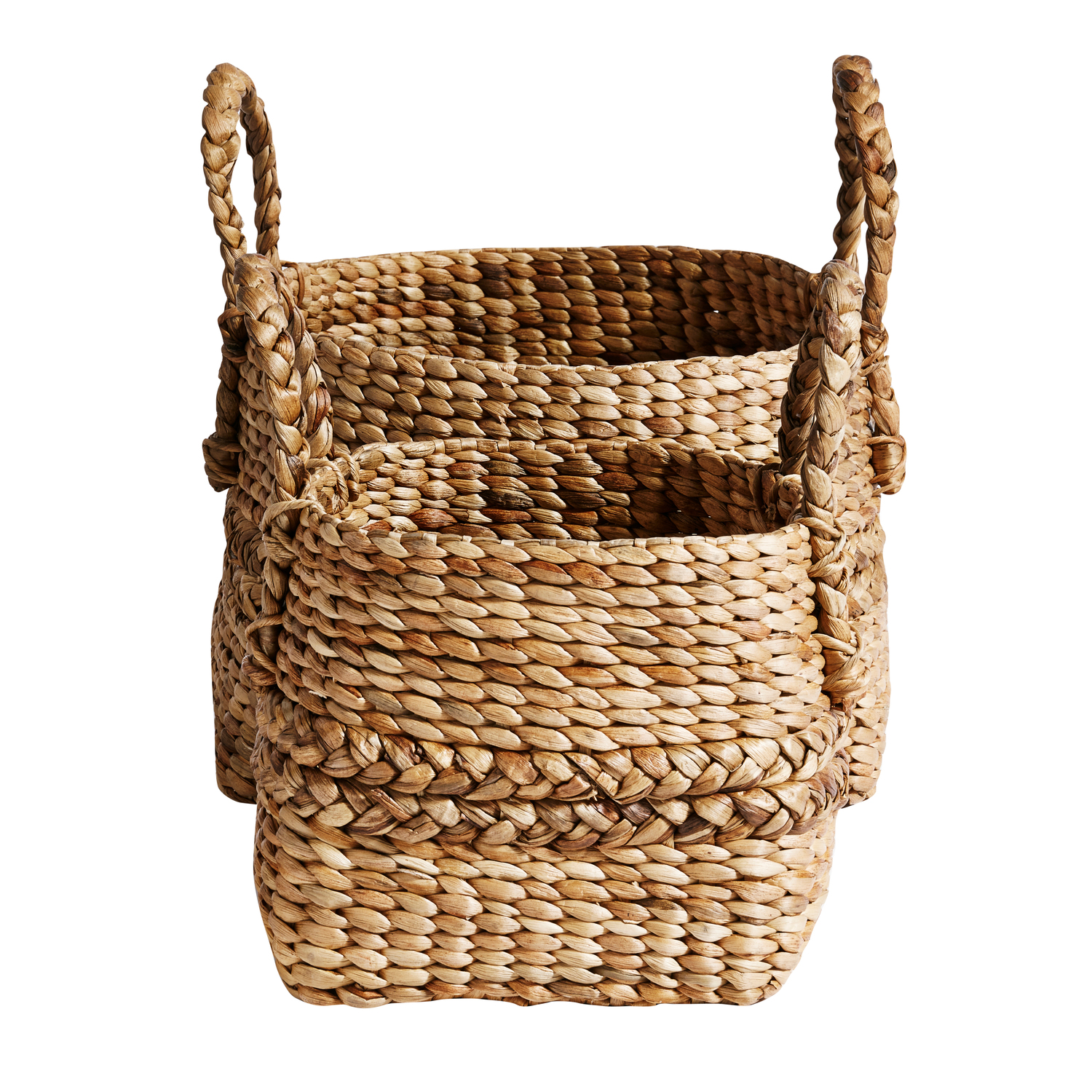 Muubs - Handle Kurv - S/2 - Natur, L47xD47xH47 cm Muubs - Handle Kurv - S/2 - Natur, L47xD47xH47 cm