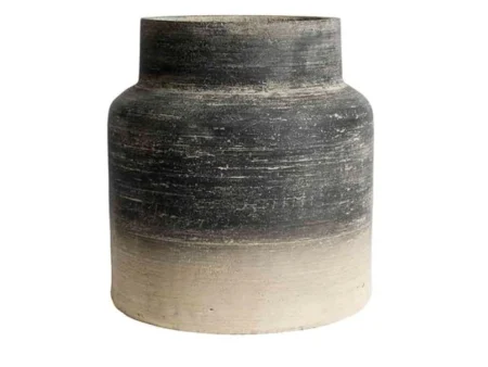 Muubs, Kanji krukke 50, Sort/Grå, Cement, Ø47xH50 cm