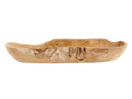 Muubs - Rustic Skål Oval - Natur, L56xD15xH8 cm