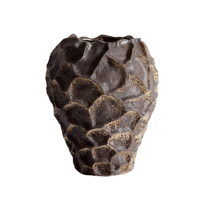 Muubs Soil Vase H: 21,5 cm - Chocolate Muubs Soil Vase H: 21,5 cm - Chocolate