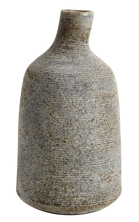 Muubs - Stain Vase L - Grå/Brun, Luna Krukke 80 - Sort