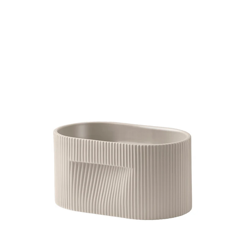 Muuto - Ridge Planter H13 Beige Muuto - Ridge Planter H13 Beige