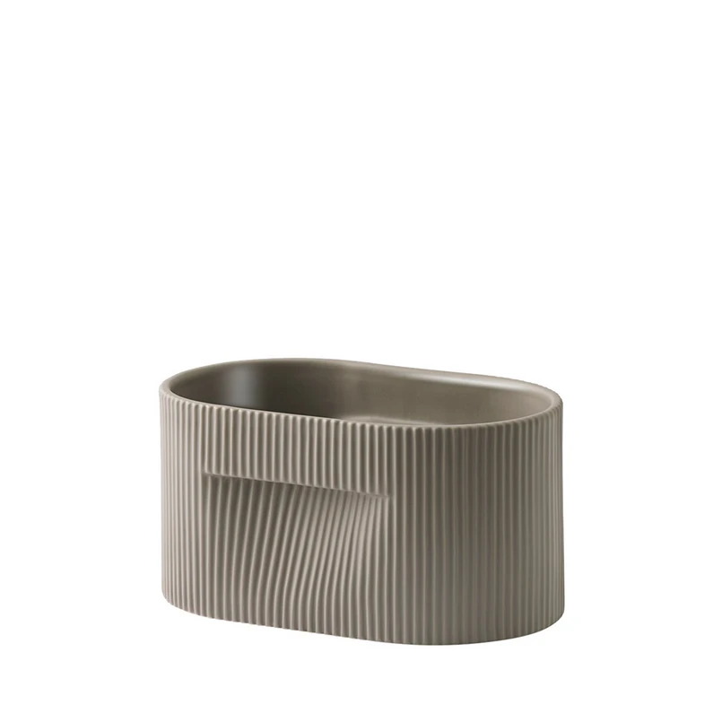Muuto - Ridge Planter H13 Taupe Muuto - Ridge Planter H13 Taupe