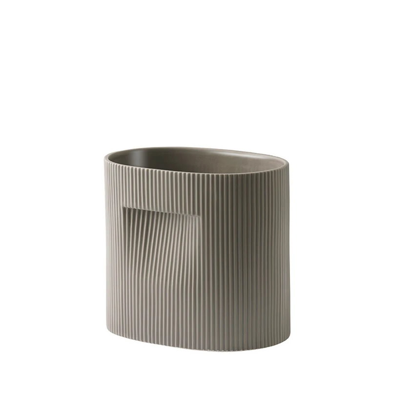 Muuto - Ridge Planter H24 Taupe Muuto - Ridge Planter H24 Taupe