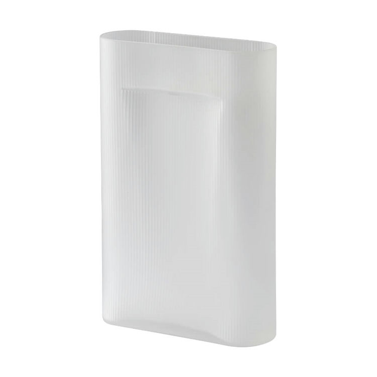 Muuto Ridge Vase Frosted Glass White H48,5 cm Muuto Ridge Vase Frosted Glass White H48,5 cm