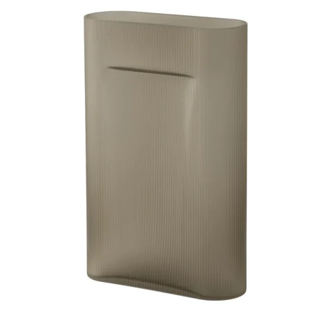 Muuto, Ridge Vase H: 48,5 cm Taupe Blue Frosted