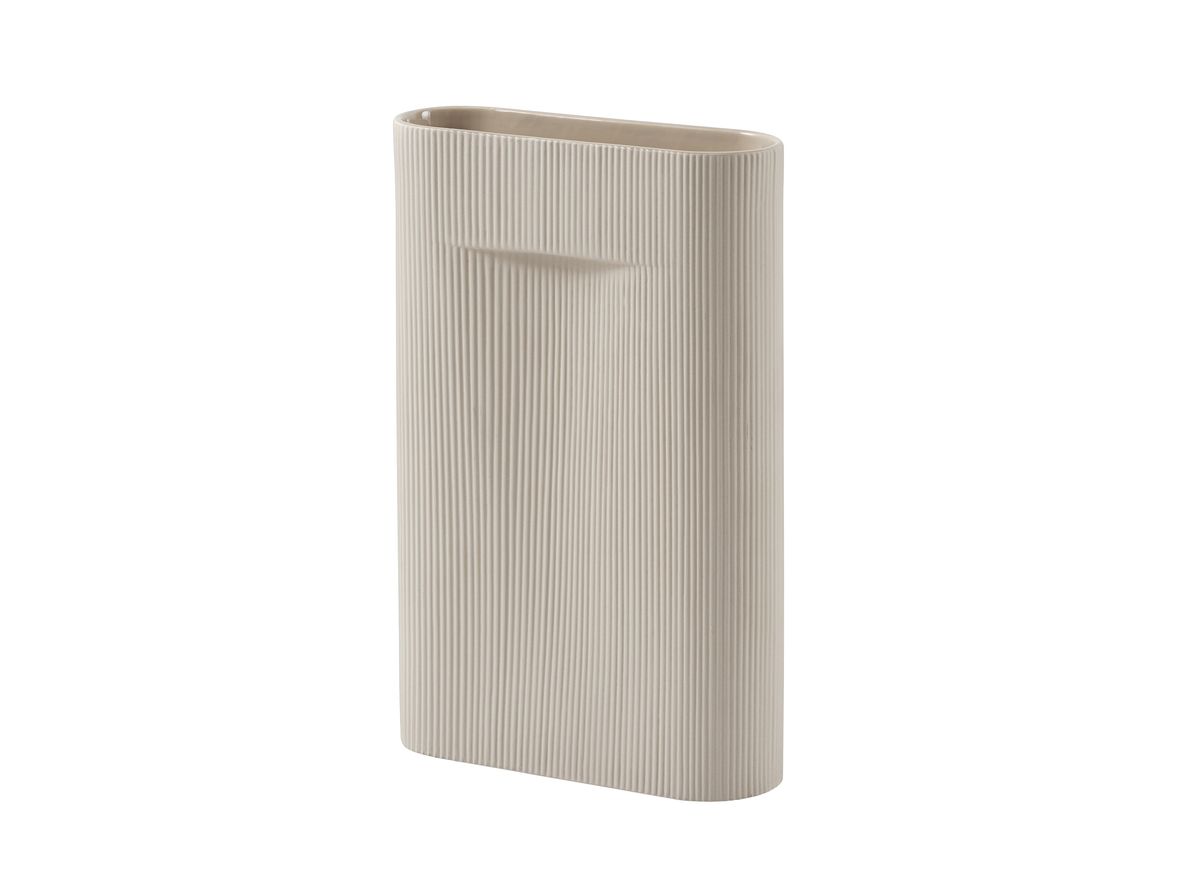 Muuto - Ridge Vase - Vase - Large - Beige - W8,5 x L23 x H48,5 cm Muuto - Ridge Vase - Vase - Large - Beige - W8,5 x L23 x H48,5 cm