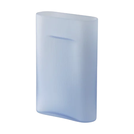 Muuto Ridge vase matteret glas 35 cm Light blue
