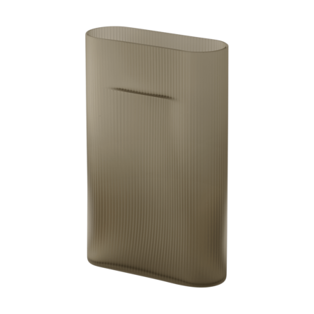 Muuto Ridge vase matteret glas 35 cm Taupe