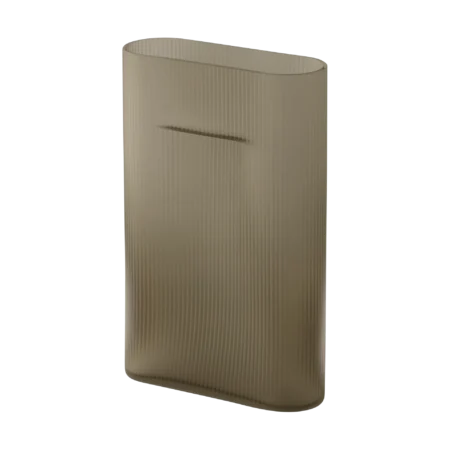 Muuto Ridge vase matteret glas 35 cm Taupe