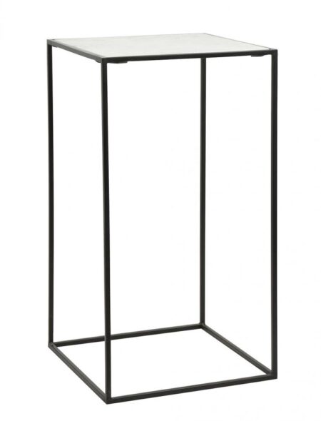 NORDAL CUBE SIDEBORD M/MARMOR SORT/HVID - 100