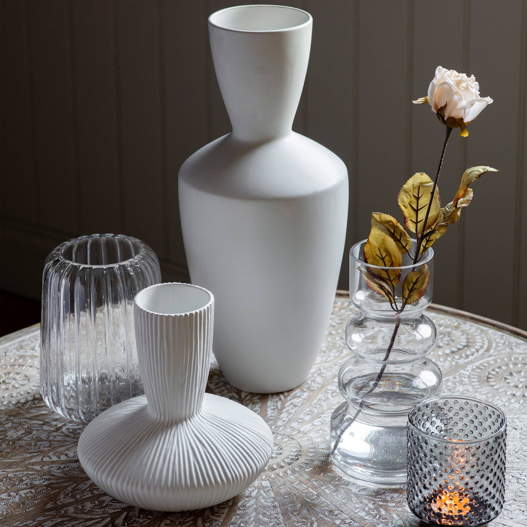 Nina White Vase White Nina White Vase White