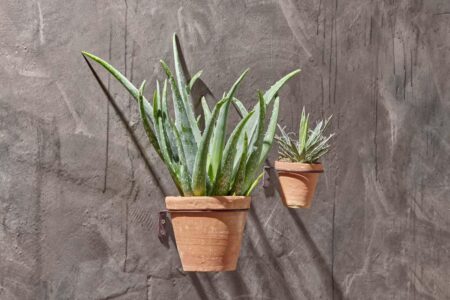 Nkuku Jara Single Wall Hung Planter | Vases & Planters | Orange | Large 13.5 x 16 x 20.5 cm