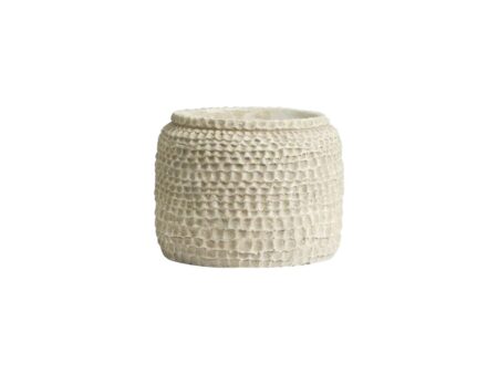 Nordal - AOBA pot - Potte - White, L - H18 x D21 cm