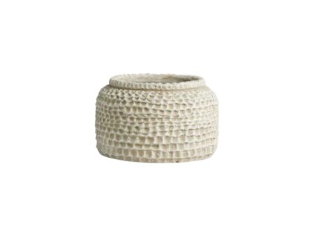 Nordal - AOBA pot - Potte - White, M - H13 x D19 cm