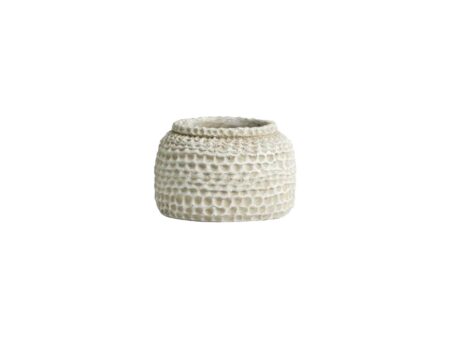 Nordal - AOBA pot - Potte - White, S - H11 x D16 cm