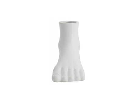 Nordal - ARUBA foot - Vase - White - H: 19,5 x B: 12 x L: 26 cm