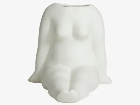 Nordal, AVAJI, Sitting full body, Vase, Hvid, Keramik, H:16 cm