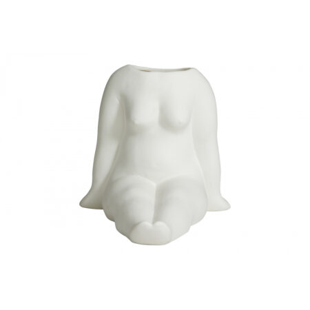 Nordal - AVAJI sitting full body, vase, white